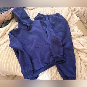 Cozy Royal Blue Sweatshirt and Jogger Set